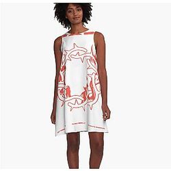Bad Omens Like A Villain A-Line Dress Premium Merch Store