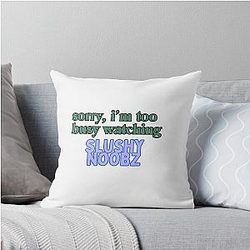sorry I'm too busy watching the noobz throw pillow