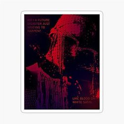 BLOOD ON WHITE SATIN SKYE RILEY Sticker
