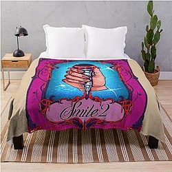 Smile Poster Throw Blanket