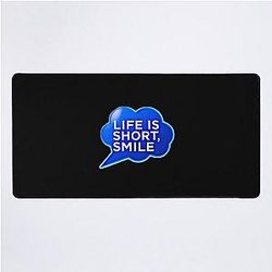 Life is Short Smile Desk Mat