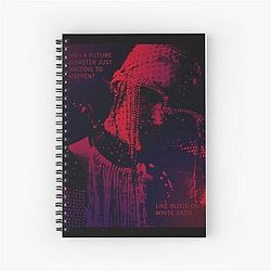 Blood on White Satin Spiral Notebook by Skye Riley