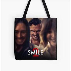 Aesthetic Smile Horror Movies Graphic Over Print Tote Bag