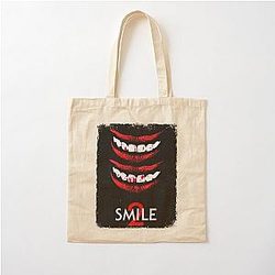 Aesthetic Smile Horror Movies Graphic Cotton Tote Bag