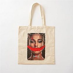 Aesthetic Smile Horror Graphic Cotton Tote Bag