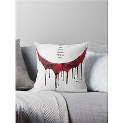 Aesthetic Smile Horror Graphic Throw Pillow