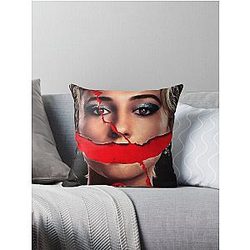 Aesthetic Smile Horror Movies Graphic Throw Pillow