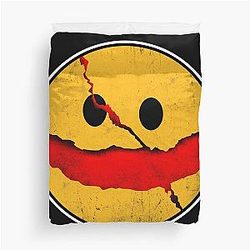 Smile Horror Emote Duvet Cover
