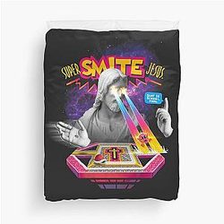 Super Smite Jesus Duvet Cover