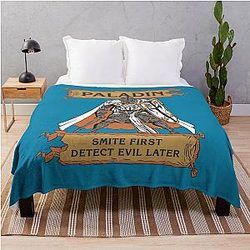 Tabletop RPG Paladin Smite First Detect Evil Throw Blanket