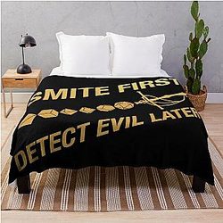 Smite First Evil Paladin Throw Blanket