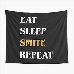 Eat Sleep Smite Repeat Paladin Tapestry