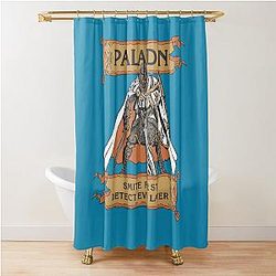 Tabletop RPG Paladin Smite First Detect Evil Later Shower Curtain