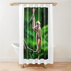 Tropical Smite In Echo Jumps Paradise Joy A Monkey For Shower Curtain