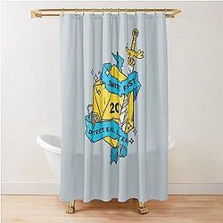 Tabletop RPG Paladin Smite First Detect Evil Later Shower Curtain