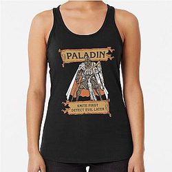 Tabletop RPG Paladin Smite Racerback Tank Top