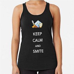 Paladin Keep Calm And Smite Racerback Tank Top