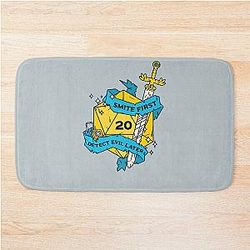 Tabletop RPG Paladin Smite First Detect Evil Bath Mat