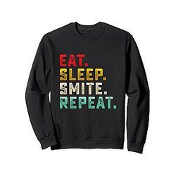 Eat Sleep Smite Repeat Funny RPG Games Men Sweatshirt