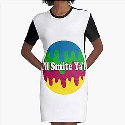 I'll Smite Ya Graphic T Shirt Dress