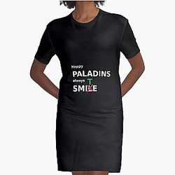 Happy Paladins Smite Graphic T-Shirt Dress