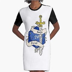 Smite First Tabletop RPG Graphic Tshirt Dress