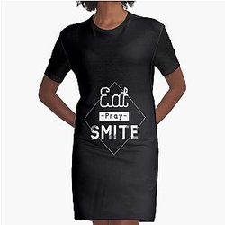 Paladin Eat Pray Smite Graphic T-Shirt Dress