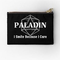 I Smite Because I Care Dnd Paladin Class D20 Print Zipper Pouch