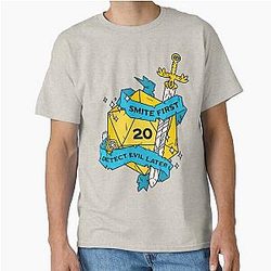 Tabletop RPG Paladin Smite First Detect Evil Classic T-Shirt