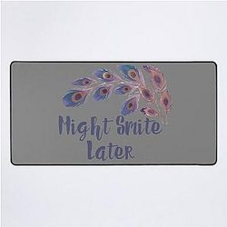 Might Smite Hera Peacock Desk Mat