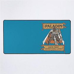 Tabletop RPG Paladin Smite First Detect Evil Later Desk Mat