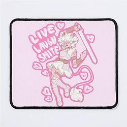 Live Laugh Cotton Candy Tiefling Paladin Mouse Pad