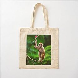 Tropical Smite In Monkey For Cotton Tote Bag 

Note: I removed the duplicated words 'Jumps Paradise' as they were in sequence.