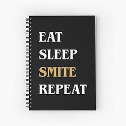 Eat Sleep Smite Repeat Spiral Notebook