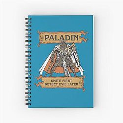 Tabletop RPG Paladin Smite First Detect Evil Spiral Notebook