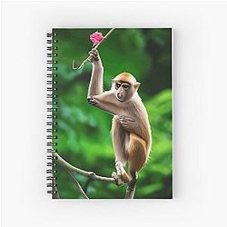 Tropical Monkeys in Paradise Joy Spiral Notebook