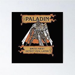 Tabletop RPG Paladin Smite Poster