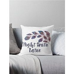 Might Smite Later Peacock Throw Pillow