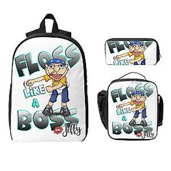 Jeffy Floss Like A Boss SML Backpack Set