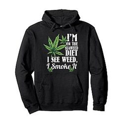 Marijuana Shirts, Funny Weed Stoner Hoodie Pullover Sweatshirt