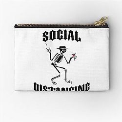 Social Distortion in Black (COVID-19, Corona Virus) Zipper Pouch