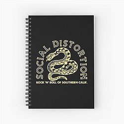 Rock and roll of Southern social distortion vintage skull Spiral Notebook