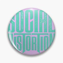Social Distortion Band Logo Graphic Pin