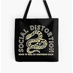 Rock roll of southern social distortion vintage skull tote