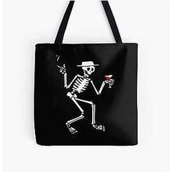 Social Distortion Skeleton All Over Print Tote Bag