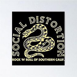 Rock n Roll of Southern Social Distortion Vintage Skull Poster