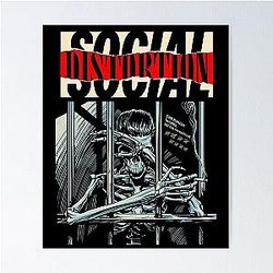 Social Distortion Skeleton in a Prison Poster