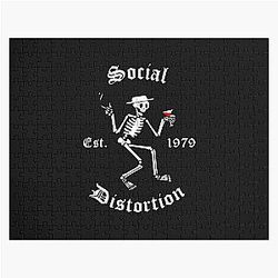 Retro gift skull Jigsaw Puzzle for a social wine drink