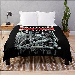 Social Distortion Skeleton in a Prison Throw Blanket