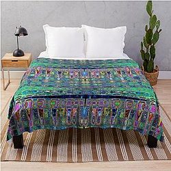 Social Distortion Abstract Art Throw Blanket